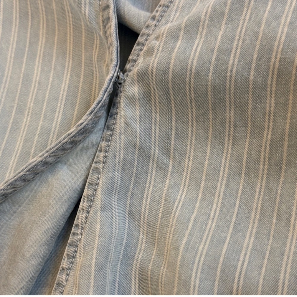 Alya Light Blue pinstriped Women's Button Down Shirt - Picture 5 of 5